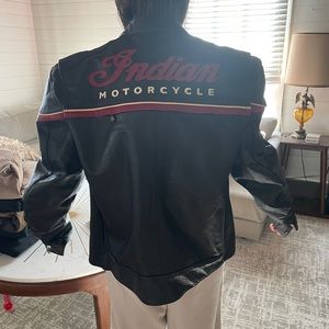 Vintage Leather Indian Motorcycle Jacket Men’s M